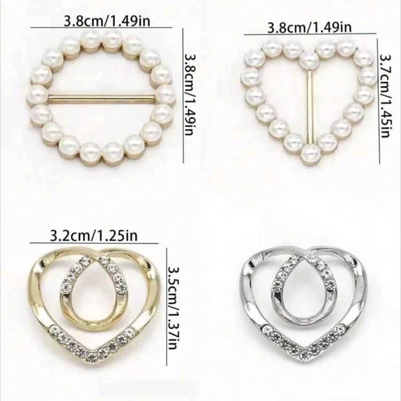 8 Clip Pack T-Shirt Tie Sgirt Clips - Scarf & Shirt Buckle Clips - Picture 4 of 7